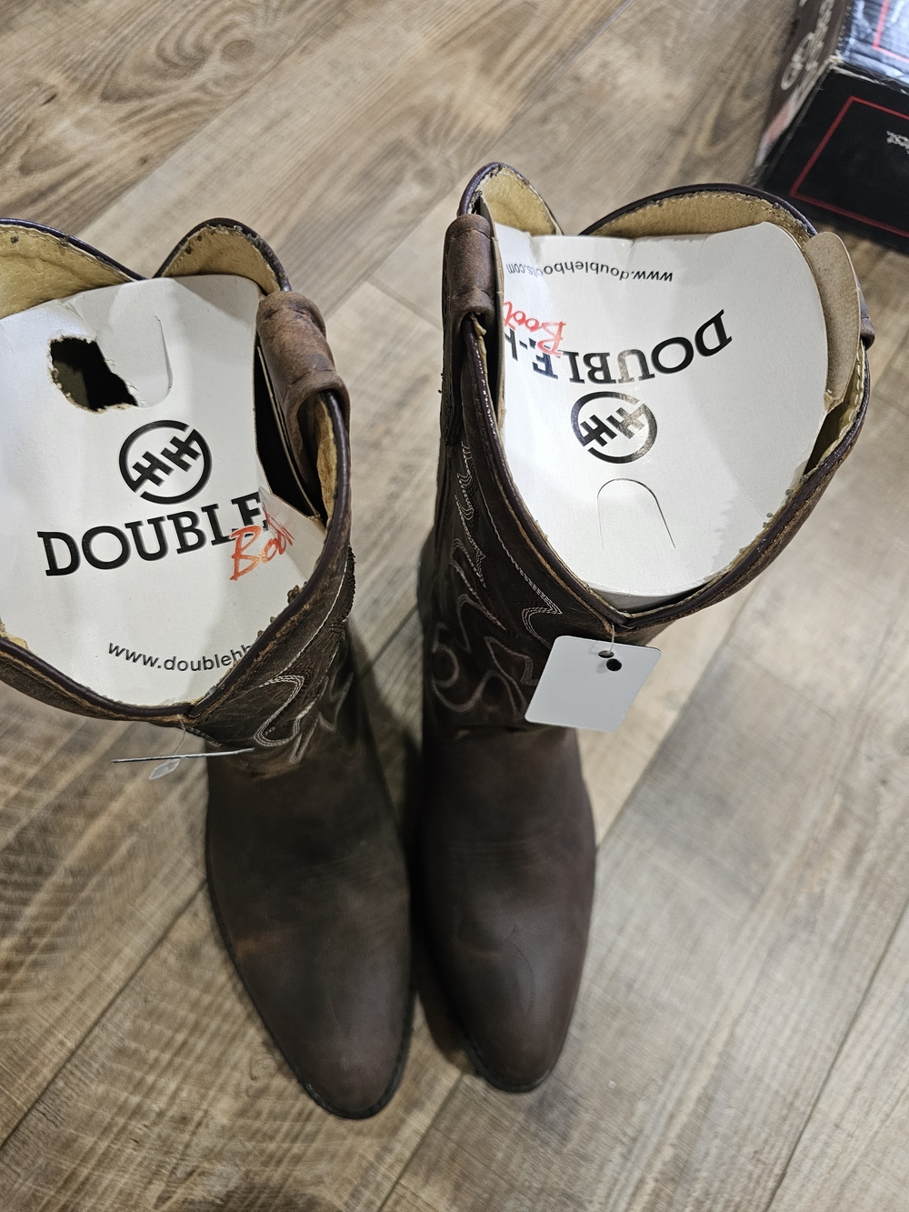 Double H 10.5 Western Work Boots Robert 3282 Brown 12" AG7 Mens NWT NEW Cowboy - Picture 10 of 16